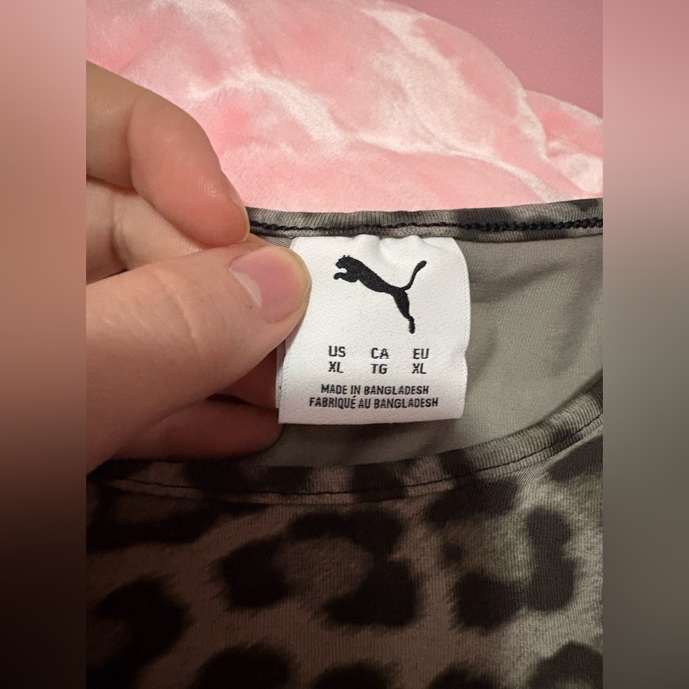 ⭐️puma Sleeveless Gray Leopard Midi Dress - Picture 2 of 3